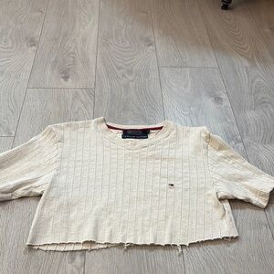 Tommy Hilfiger Cream Short Sleeve Tee